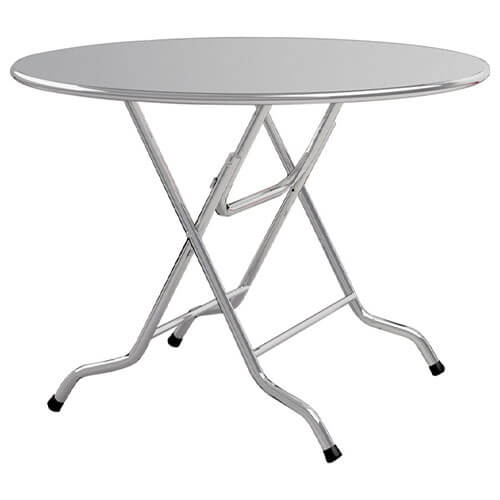 Bàn  tròn xếp Inox 1200mm - Chất Liệu Inox 304