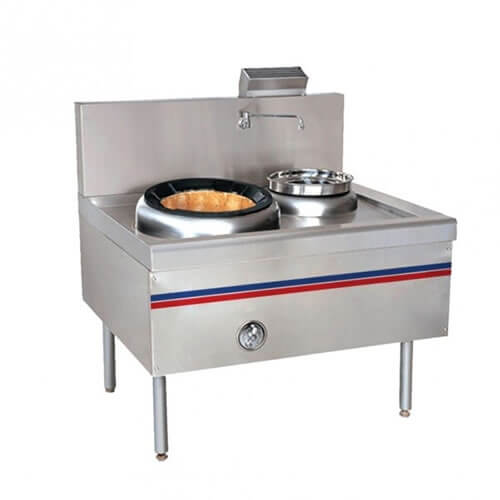 Bếp Á 1 họng đắp đất 1 bầu nước