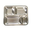 Khay Đựng Cơm 4 Ngăn Inox 304 Có Nắp KC304-4